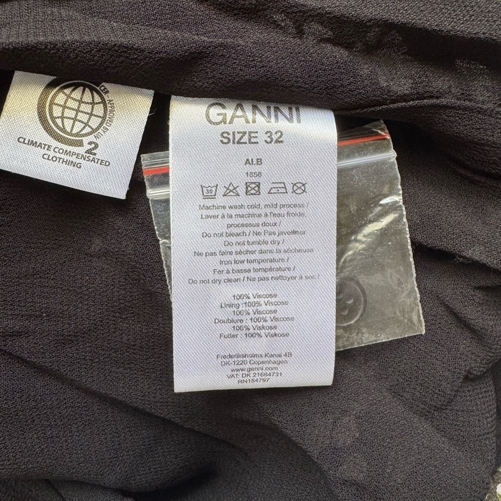 GANNI Georgette Floral Mini Dress Size XXS NWT - Picture 9 of 13